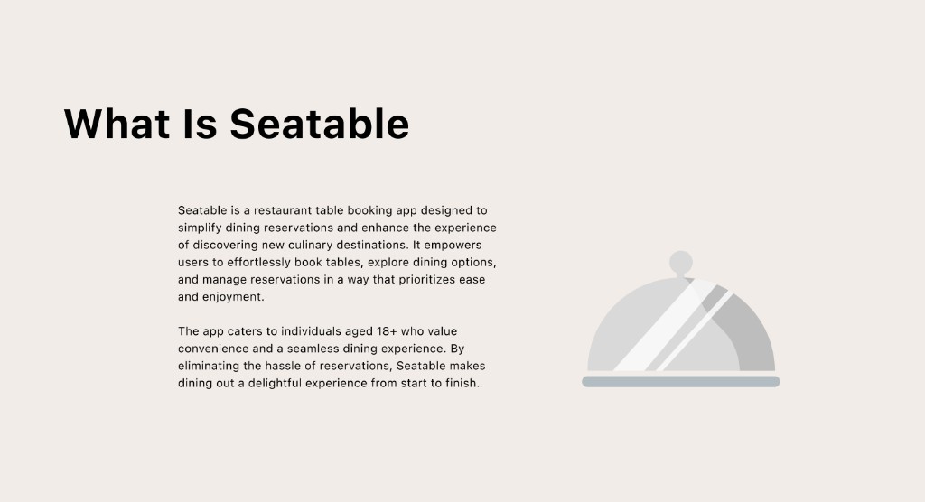 Table Booking Platform — Table booking case study, panel 1.