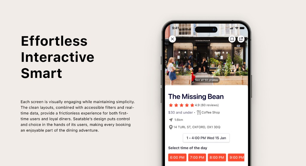 Table Booking Platform — Table booking case study, panel 3.