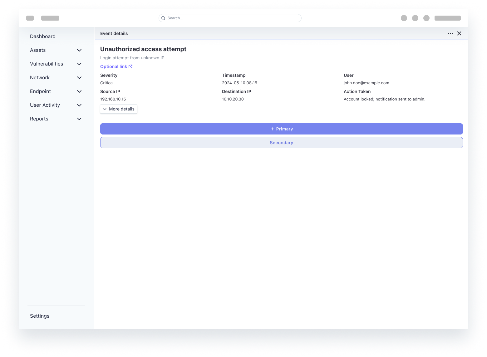 Enterprise OT Security — Full-page detail when depth beats persistence of the queue chrome.
