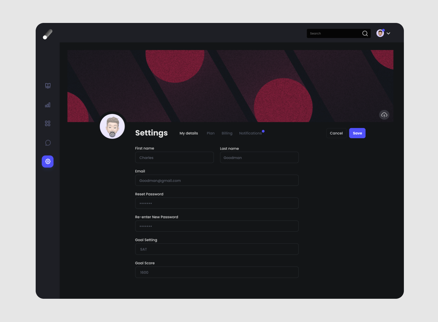 Payment Platform — Tablet layout adaptations.